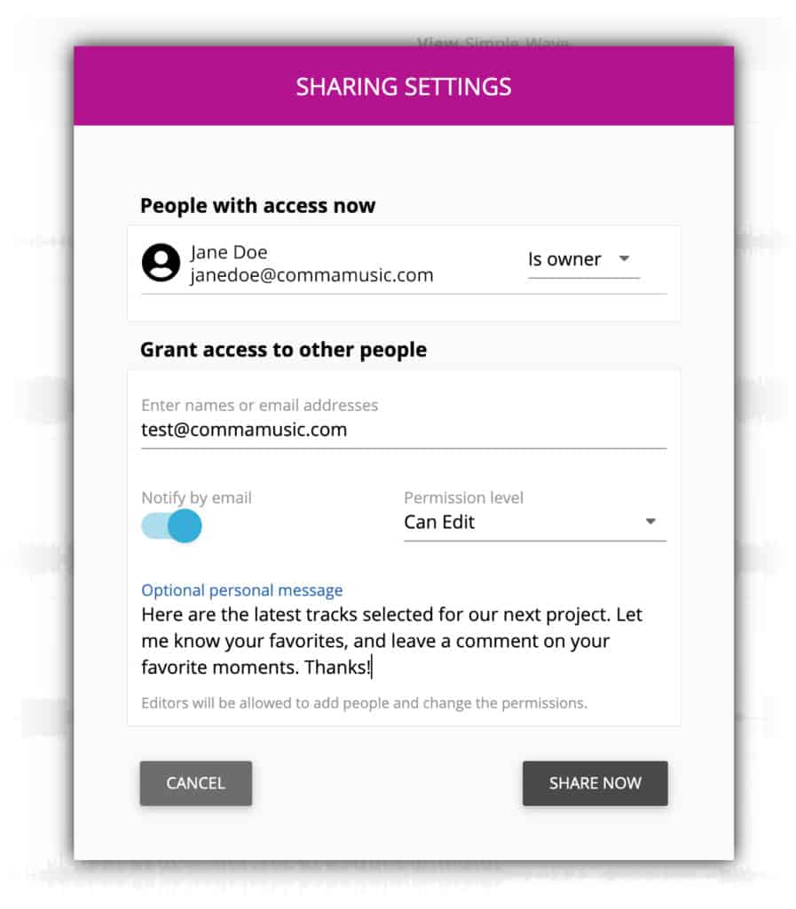 Collaboration Tools for Sharing Music with Teams: Playlist Sharing